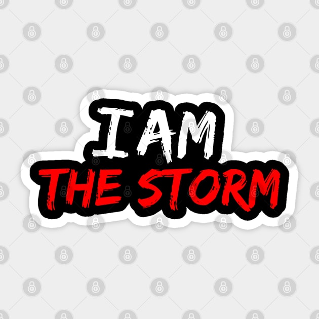 I Am The Storm Sticker by Firts King